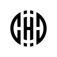 letter h circle shape logo design for company vector