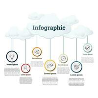 infografía usado para detallado informes de todas 7 7 temas vector