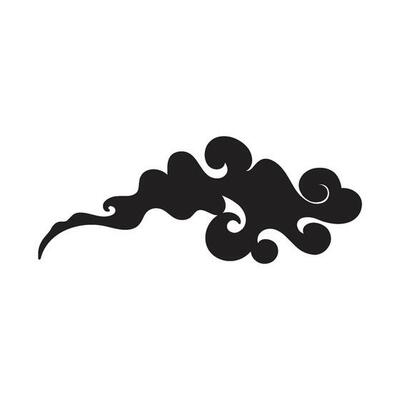 Chinese Cloud template vector icon illustration