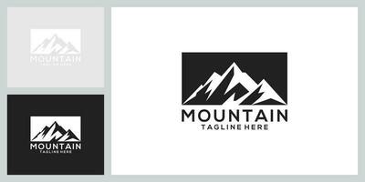 Vintage mountain vector logo design and illustration