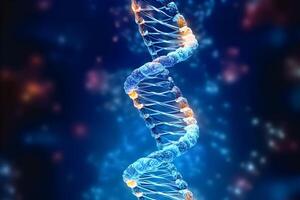 Double stranded DNA and bokeh background . Created by . photo