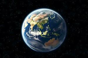 tierra planeta en espacio . creado por generativo ai . foto