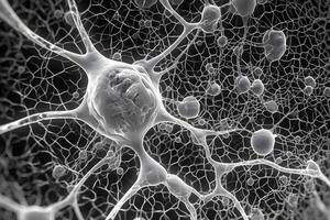 Neural network . Neuron cells of human nervous system . Created by . photo