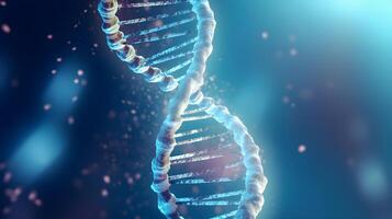 Double stranded DNA and bokeh background . Created by . photo