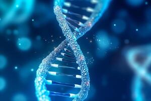 Double stranded DNA and bokeh background . Created by . photo