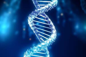 Double stranded DNA and bokeh background . Created by . photo