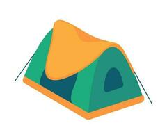 tienda cámping icono. marquesina carpas para vivo en el bosque familia vacaciones ocupaciones vector