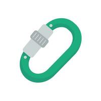 carabiner lock metal carabiner for tying ropes rock climbing tent in the forest vector