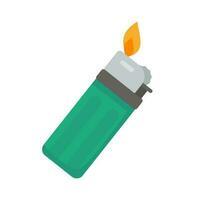 lighter icon trekking equipment Activities to set up tents for relaxation during the holidays vector