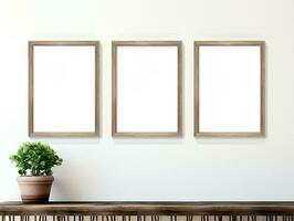 Modern Gallery Wall Poster Frames Mockup illustration photo