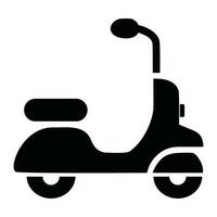 Minimalist Scooter Icon Pictogram Style Vector Image