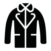 Minimalist Overcoat Icon Pictogram Style Vector Image