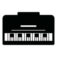 Grand Piano Icon Silhouette vector