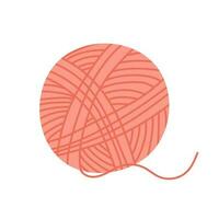 Yarn ball for knitting. Tools for knitwork, handicraft, crocheting, hand-knitting vector