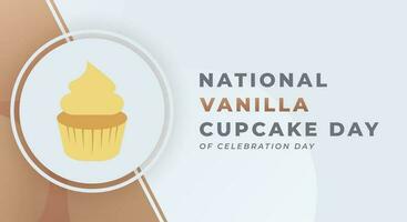 National Vanilla Cupcake Day Celebration Vector Design Illustration for Background, Poster, Banner, Advertising, Greeting Card