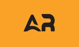 Alphabet letter icon logo AR vector
