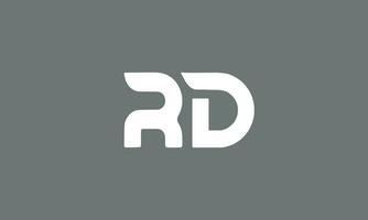 RD,DR initial letter logo design template vector