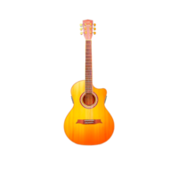 Wooden guitar Generative Ai png
