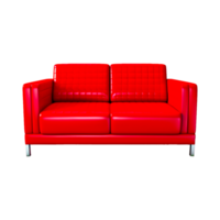 Red modern luxury sofa Generative Ai png