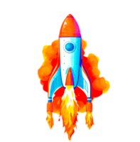 Rocket Decoration Generative Ai png