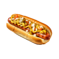 Chicago style Hot Dog Cheese burger Generative Ai png