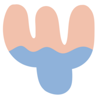 hand- getrokken biologisch vorm png