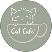 gato cafeteria placa png