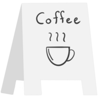 minimal Cafe sign png