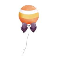 Halloween balloon with ribbon png