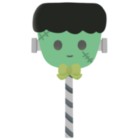Halloween lollipop with ribbon png