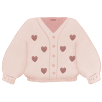 Sweet Pink cardigans with heart png