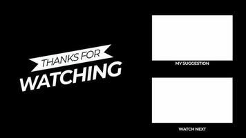 Thank you for watching animation text with my suggestion and next video. Suitable for video end screen.