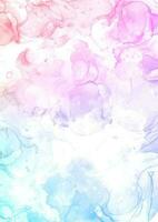 Decorative pastel coloured hand painted alcohol ink background vector