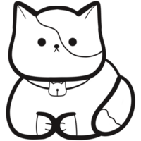 mignonne chat contour png