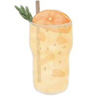 juice with slice orange png