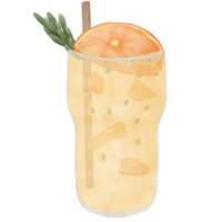 jugo con rebanada naranja png