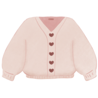 Sweet Pink cardigans with heart png