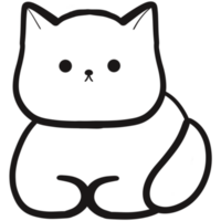 mignonne chat contour png