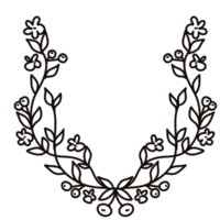 Floral flower frame images line doodle png. png