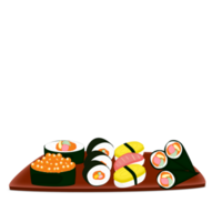 comida japonesa de sushi png