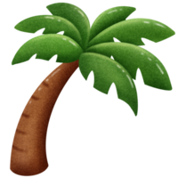 Summer beach coconut tree png