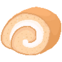 carino vaniglia crema rotolo nel pixel arte png