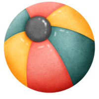 Colorful beach ball in summer png