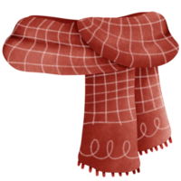 Cute red autumn winter scarf png