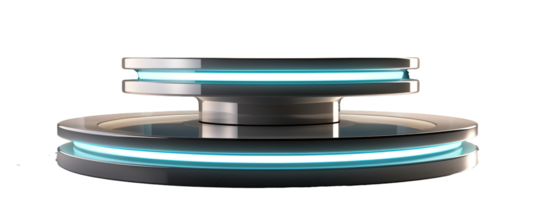a front view of a white, empty podium stand for product placement with transparent background, serving as a blank podium stand mockup, png