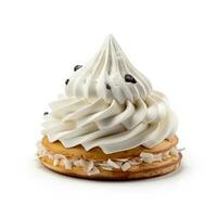 delicioso mont blanc aislado en blanco antecedentes foto