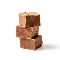 Delicious fudge isolated on white background isolated on white background photo