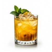 Ideal mai tai cocktail isolated on white background photo