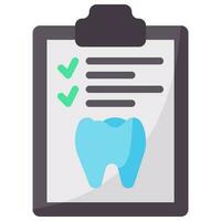 dental report vector flat icon