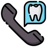 dental service vector filled outline icon